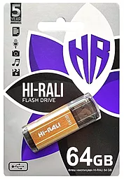 Флешка Hi-Rali 64 GB Stark Series USB 2.0 Gold (HI-64GBSTGD) - миниатюра 2