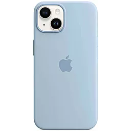 Чехол Apple Silicone Case Full with MagSafe and SplashScreen для Apple iPhone 14  Sky