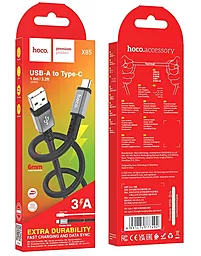 Кабель USB Hoco X85 Strength 3A USB Type-C Cable Black - миниатюра 5