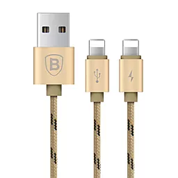 USB Кабель Baseus Portman series Doble Lightning Cable Tyrant Gold - мініатюра 2