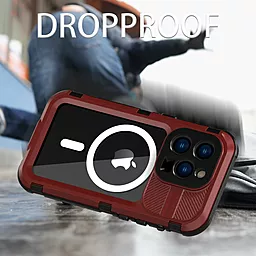Чохол Shellbox M Waterproof Case with MagSafe для iPhone 14 Red + Black - мініатюра 7