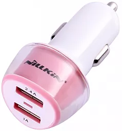 Автомобільний зарядний пристрій Nillkin Jelly 2USB Car charger 2.4A Pink - мініатюра 4
