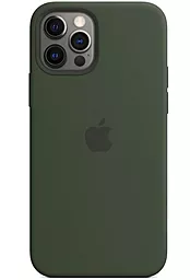 Чохол Apple Silicone Case Full with MagSafe and SplashScreen для Apple iPhone 12 / iPhone 12 Pro Cyprus Green