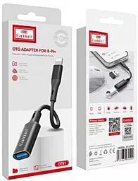 Адаптер-переходник Earldom ET-OT81 M-F Lightning -> USB-A 3.0 Black - миниатюра 2