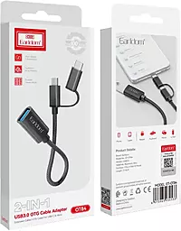 OTG-переходник Earldom ET-OT84 M-F USB-C + micro USB -> USB-A 3.0 Black - миниатюра 2