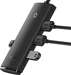 Мультипортовый USB Type-C хаб Baseus Lite 4-in-1 black (WKQX030301) - миниатюра 3