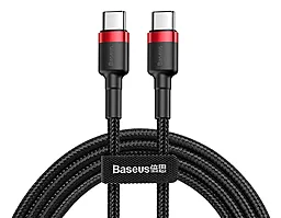 USB Кабель Baseus Cafule 2M USB Type-C - Type-C Cable Black/Red (CATKLF-H91)