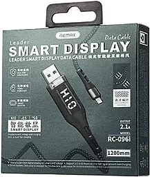 Кабель USB Remax RC-096i Lightning Cable Black - миниатюра 2