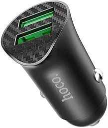 Автомобильное зарядное устройство с быстрой зарядкой Hoco Z39 Farsighted 18W 3.4A + micro USB Cable Black - миниатюра 8
