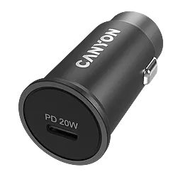 Автомобильное зарядное устройство Canyon PD 20W USB-C Port Black (CNS-CCA20B) - миниатюра 4
