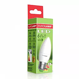 Світлодіодна лампа (LED) EUROLAMP ЕКО CL 6W E27 3000K (LED-CL-06273(D)) - мініатюра 2