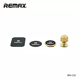 Автодержатель магнитный Remax RM-C18 Magnetic Gold - миниатюра 4