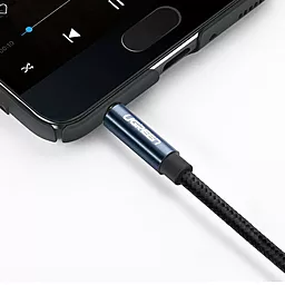 Аудио кабель Ugreen AV112 Gold Plated AUX mini Jack 3.5mm M/M Cable 1 м blue - миниатюра 7