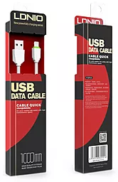 USB Кабель LDNio micro USB Cable White (LS07) - мініатюра 2