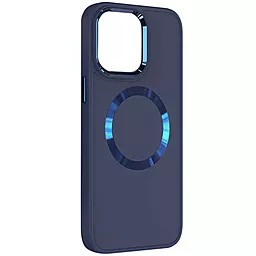 Чехол Epik Bonbon Metal Style with MagSafe для Apple iPhone 15 Cosmos Blue