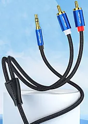 Аудио кабель Vention КAUX mimi Jack 3.5 мм - 2xRCA M/M 1.5 м cable blue (BCPLG) - миниатюра 4