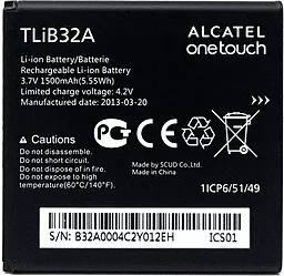 Акумулятор Alcatel One Touch 916 / TLIB32A / TLIB5AB / BY78 (1500 mAh) 12 міс. гарантії