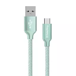 Кабель USB ColorWay USB Type-C Cable 2м Mint (CW-CBUC008-MT)