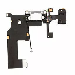 Нижний шлейф Apple iPhone 5 с разъемом зарядки, наушников и микрофоном Original White