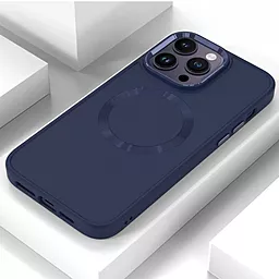 Чехол Epik TPU Bonbon Metal Style with MagSafe для Apple iPhone 13 Pro Max Navy Blue - миниатюра 2