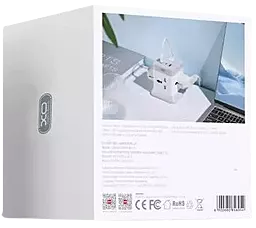 Сетевой фильтр (удлинитель) XO WL20 2м 4 розетки 3USB-A/USB-C с выключателем белый - миниатюра 5