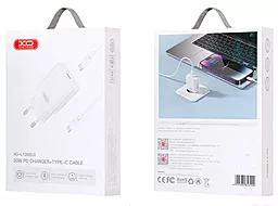 Сетевое зарядное устройство XO L126 20w PD USB-C home charger + USB-C to Lightning cable white - миниатюра 4