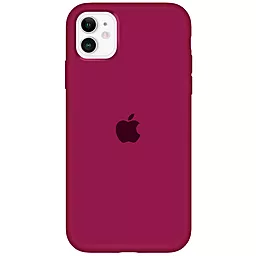 Чехол Silicone Case Full for Apple iPhone 11 Maroon