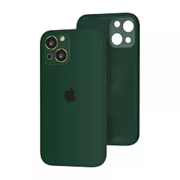 Чехол Silicone Case Full Camera для Apple iPhone 15 Plus Forest Green