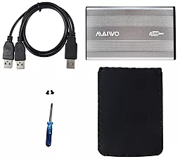 Карман для HDD Maiwo K2501A-U2S Silver - миниатюра 5