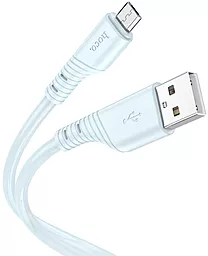 Кабель USB Hoco X97 Crystal Silicone 12W 2.4A micro USB Cable Blue - миниатюра 2