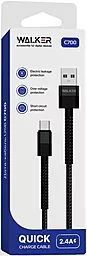 Кабель USB Walker C700 micro USB Cable Black - миниатюра 2
