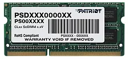 Оперативна пам'ять для ноутбука Patriot 4GB SO-DIMM DDR3L 1600MHz (PSD34G1600L2S)