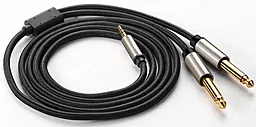 Аудио кабель Ugreen AV126 AUX mimi Jack 3.5mm - 2xRCA M/M cable 2 м black (10615) - миниатюра 2