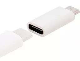 Адаптер-переходник Lapara M-F micro USB -> USB Type-C White (LA-MaleMicroUSB-TypeC-Female white) - миниатюра 2