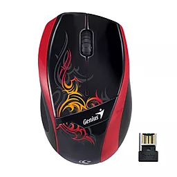 Комп'ютерна мишка Genius DX-7010 Tattoo WL (31030074108) black/red - мініатюра 2