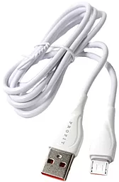 Кабель USB PROFIT LS-611 25W micro USB Cable White