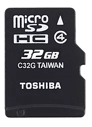 Карта пам'яті Toshiba microSDHC 32GB M102 Class 4 + SD-адаптер (THN-M102K0320M2) - мініатюра 2