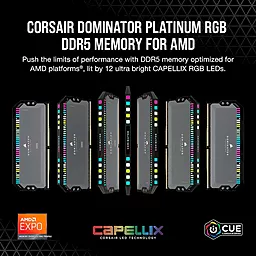 Оперативная память Corsair 32 GB (2x16GB) DDR5 6000 MHz Dominator Platinum RGB AMD EXPO (CMT32GX5M2D6000Z36) - миниатюра 8
