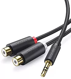 Аудио кабель Ugreen AV109 Aux mini Jack 3.5 mm - 2хRCA M/M cable 0.25 м gray (10547) - миниатюра 2