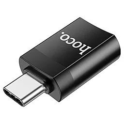 OTG-переходник Hoco UA17 M-F USB Type-C -> USB-A 3.0 Black - миниатюра 4