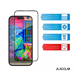 Защитное стекло ACCLAB Full Glue для Apple iPhone 14 Pro Черный (1283126541971) - миниатюра 5