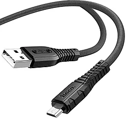 Кабель USB Hoco X67 Nano Silicone micro USB Cable Black - миниатюра 2
