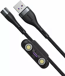 Кабель USB Baseus Zinc Magnetic 5A 3-in-1 USB to Type-C/Lightning/micro USB cable black/brey (CA1T3-BG1) - миниатюра 2