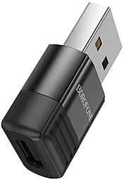 Адаптер-переходник Borofone BV18 M-F USB-A -> USB Type-C Black - миниатюра 5