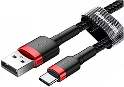 Кабель USB Baseus Cafule 2M USB Type-C Cable Red/Black (CATKLF-C91) - миниатюра 4