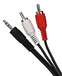 Аудио кабель REAL-EL Aux mini Jack 3.5 mm - 2хRCA M/M Cable 1.8 м black (EL123500042) - миниатюра 2
