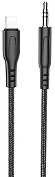 Аудіо кабель Hoco UPA18 Aux mini Jack 3.5 mm - Lightning M/M Cable 1 м black