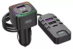 Автомобильное зарядное устройство XO BCC13 31w 3xUSB-A/2xUSB-C ports car charger black - миниатюра 2