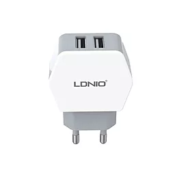 Мережевий зарядний пристрій LDNio Dual Home Charger + Micro USB Cable 2.1A White (DL-AC61) - мініатюра 4