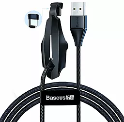 Кабель USB Baseus Colourful Sucker RPG 1.2M 3A USB Type-C Cable Black (CATXA-A01)
